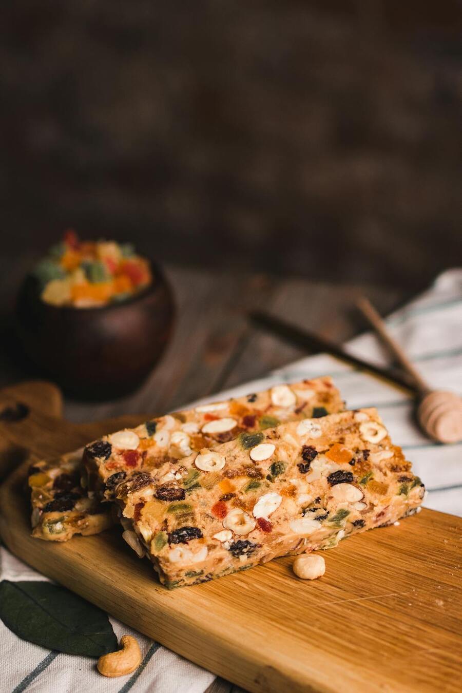 Barrette di avena e miele tagliate