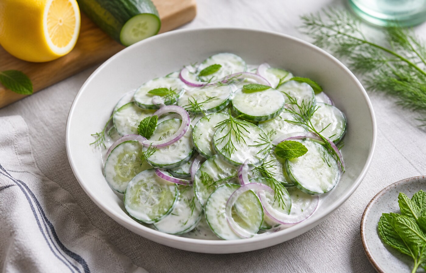 Insalata di cetrioli allo yogurt