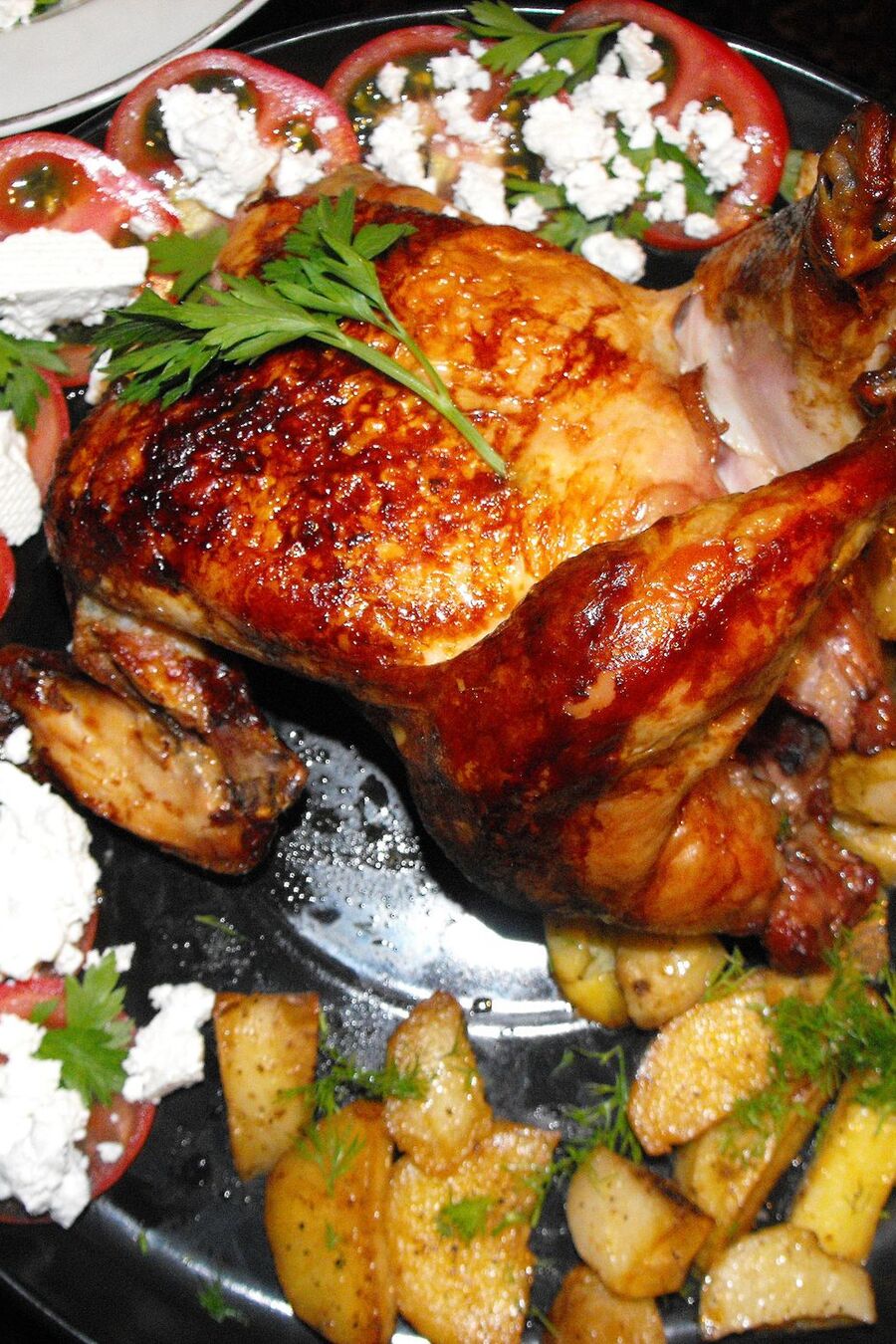 Pollo al limone con patate al forno