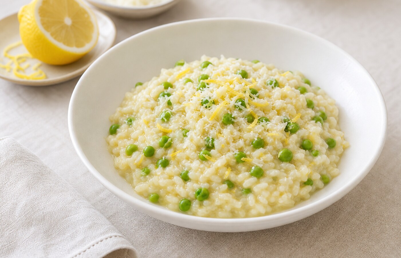 Risotto al limone e piselli