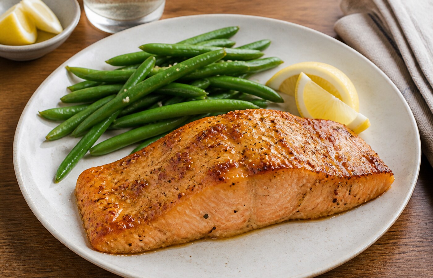 Salmone al forno con senape e miele